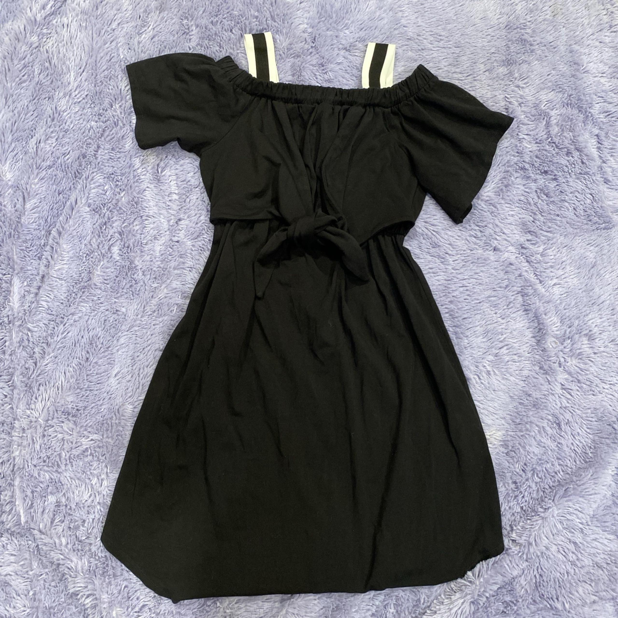 ASOS Design Maternity Dress Womens US 4 Black Off Shoulder Breastfeeding
