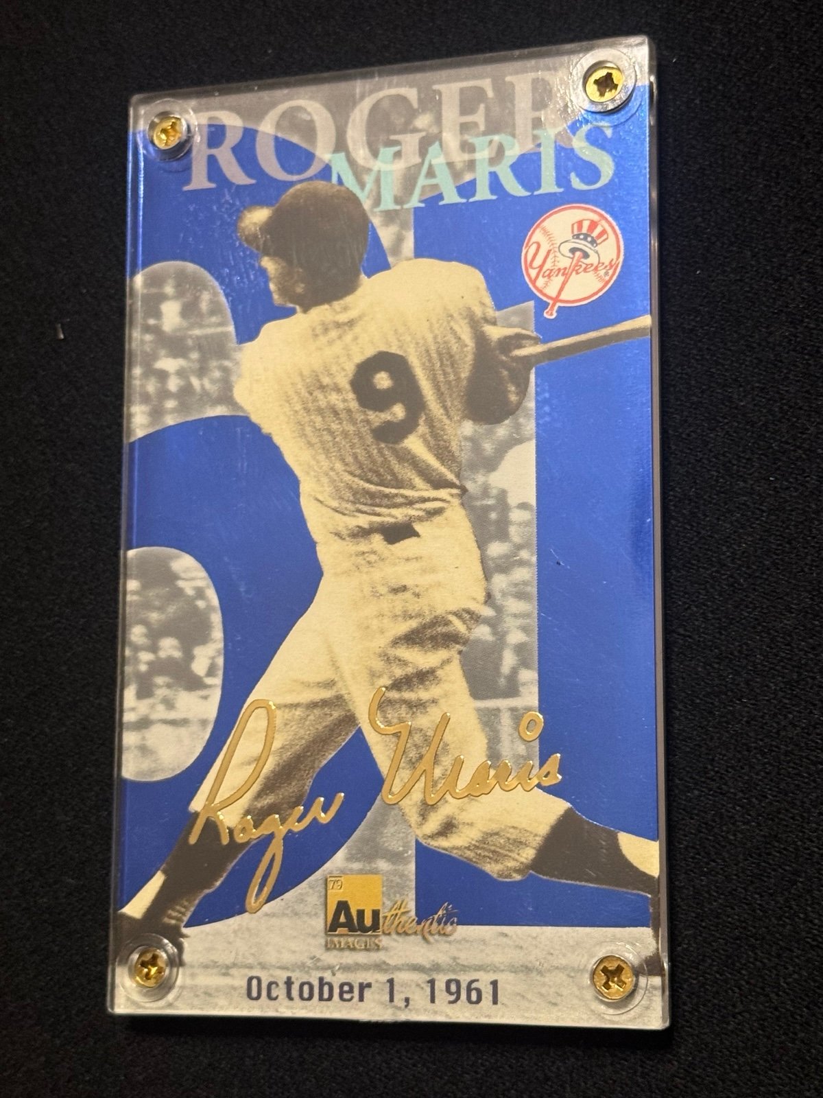 Roger Maris Authentic Images 61 Homers October 1, 1961