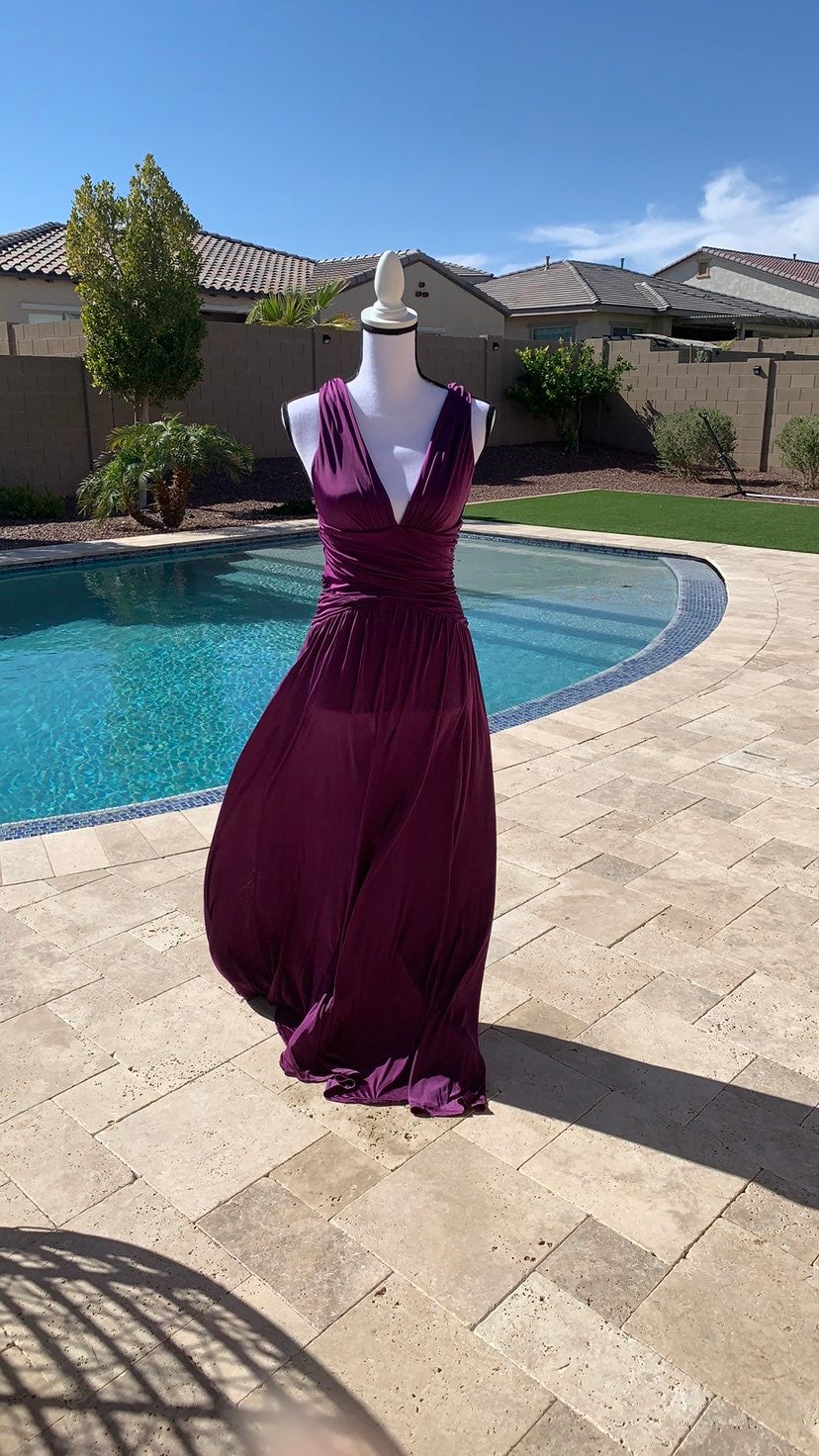 Mango Long dress in Purple color.