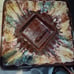 RARE Vintage and retro 1970s funk and trippy glazed drip ceramic ashtray