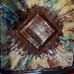 RARE Vintage and retro 1970s funk and trippy glazed drip ceramic ashtray