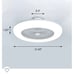 Modern Ceiling Fan with Lights,Adjustable Speed,Remote Control, 22 inch Invisibl