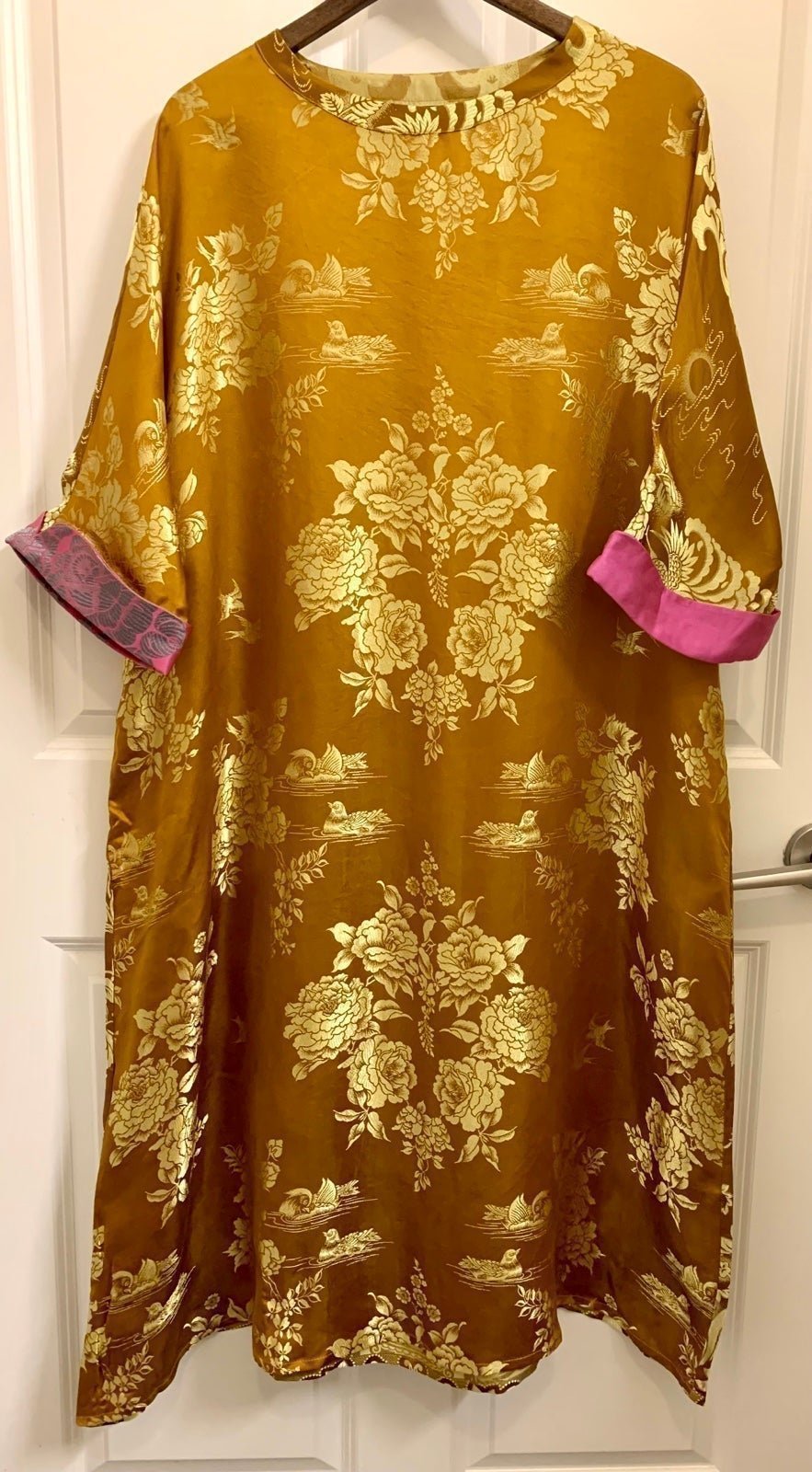 Mulberry Silk Tunic Dress Robe NEW
