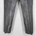 FRAME Le Sylvie Slender Straight Leg Jeans Metallic Coated Denim Silver Black