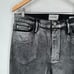 FRAME Le Sylvie Slender Straight Leg Jeans Metallic Coated Denim Silver Black