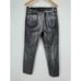 FRAME Le Sylvie Slender Straight Leg Jeans Metallic Coated Denim Silver Black