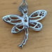 Sterling Silver 925 Genuine Diamond ~0.5ct Dragonfly Pendant with 16 box chain