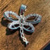 Sterling Silver 925 Genuine Diamond ~0.5ct Dragonfly Pendant with 16 box chain