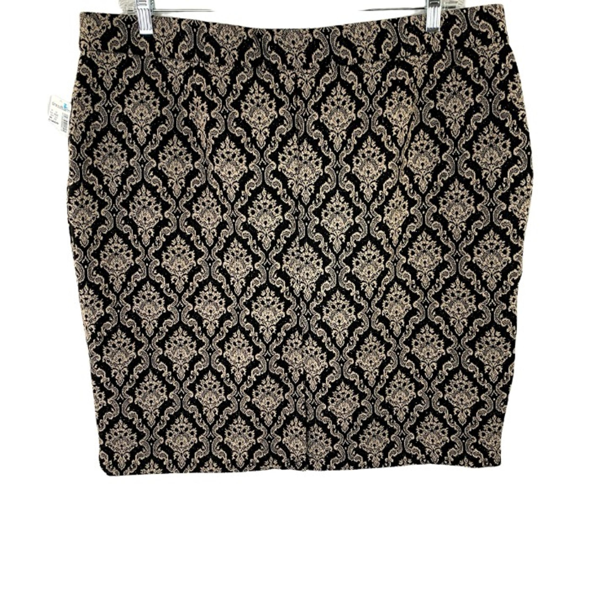 Roz & Ali Women's Black & Gold Skirt