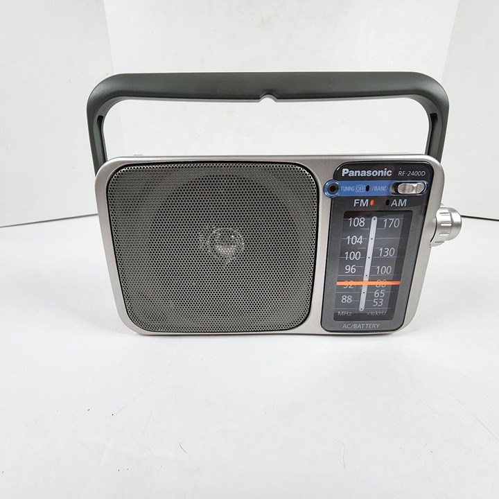 PANASONIC RF-2400D 2-Band Receiver AM/FM Portable Radio Gray - TESTED & WORKING