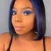 Midnight Blue bob closure wig