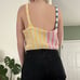 Knitted Stripe Pattern Crop Top