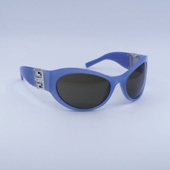 New Givenchy GV40073I 90E Sunglasses - Blue Frame, Grey Lenses