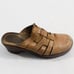 DR SCHOLL'S WOMEN'S LEATHER TAN MULES ZZ