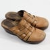 DR SCHOLL'S WOMEN'S LEATHER TAN MULES ZZ