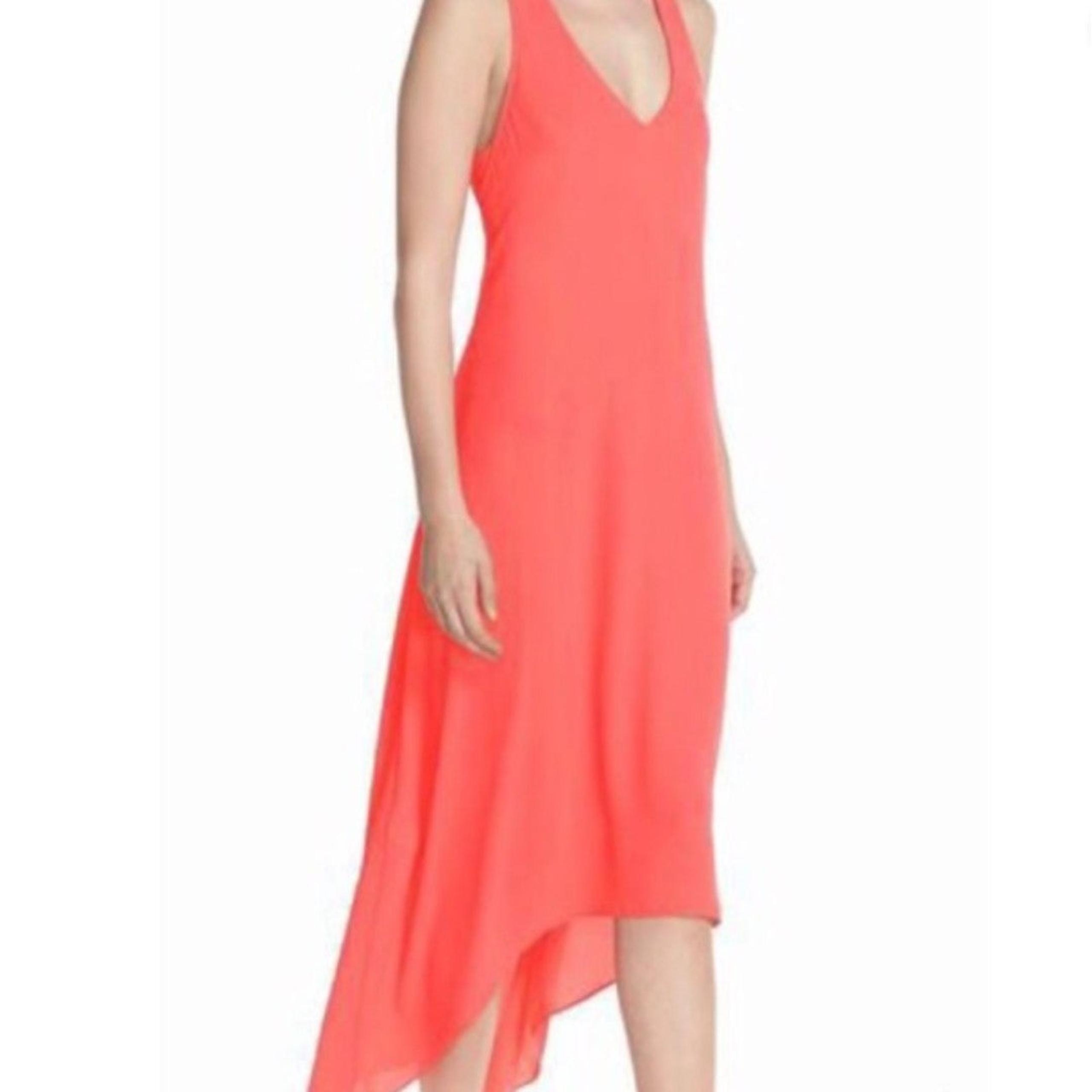 BCBGMaxAzria Ariell Coral Maxi Dress Cutout Back Womens Size XXS Retails