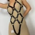 Leather Garter Sexy Harness Bra Cage Adjustable Suspenders Belts