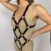 Leather Garter Sexy Harness Bra Cage Adjustable Suspenders Belts