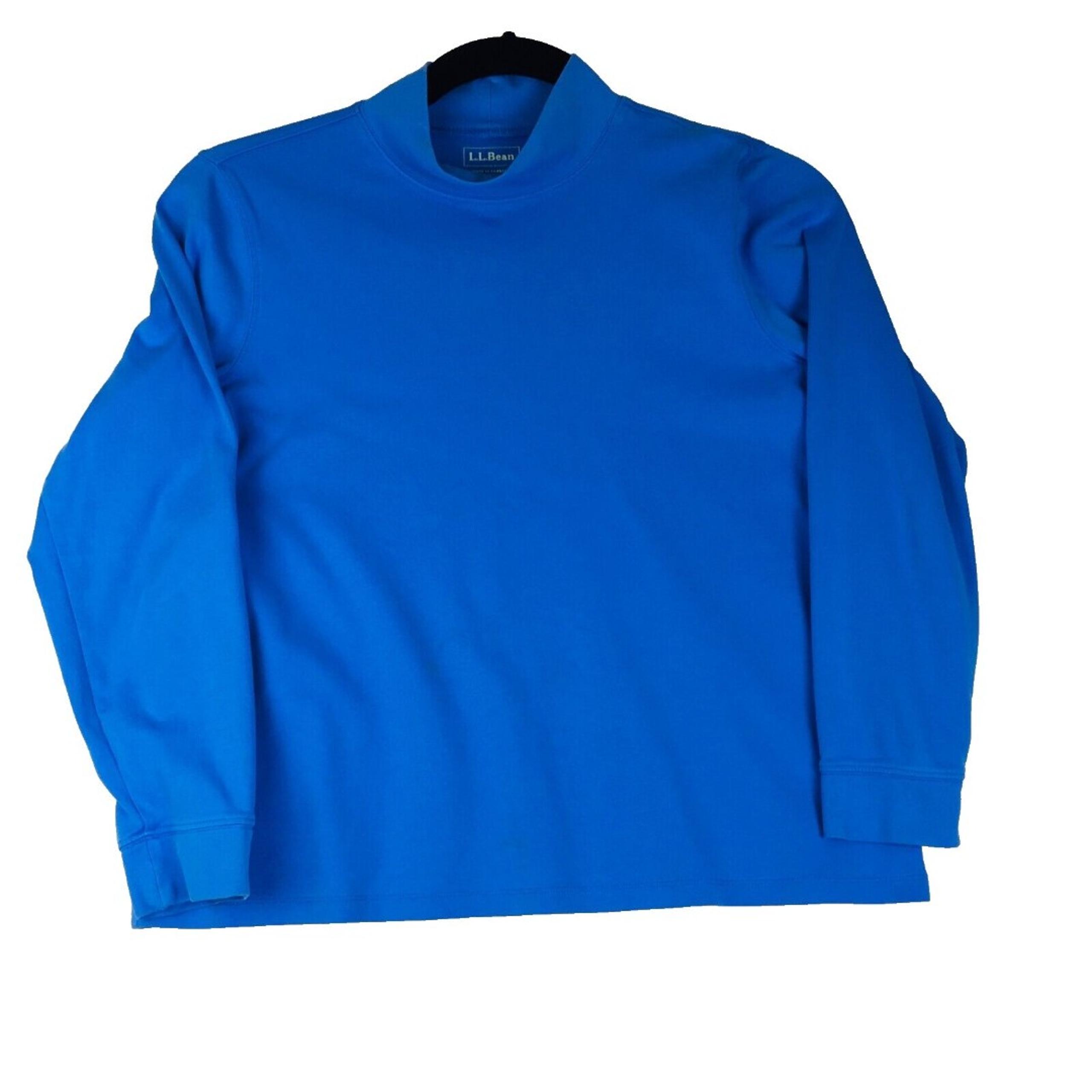 L.L. BEAN Women's Blue Long Sleeve Pullover Cowl Neck Sweater Size XL Large