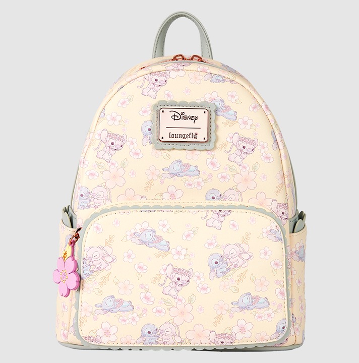 Stitch & Angel Cherry Blossom All-Over Print Mini Backpack