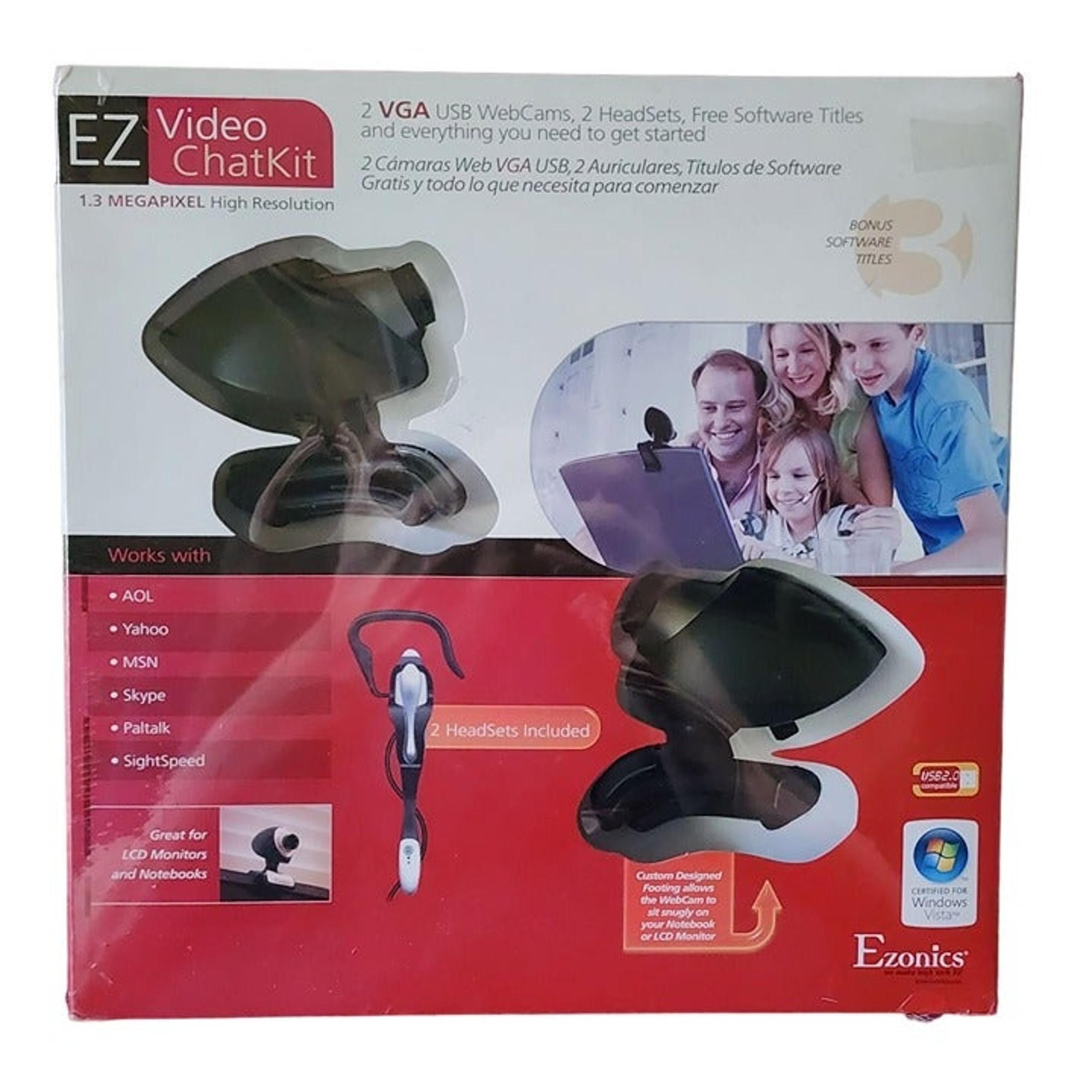 EZ Video Chatkit - Ezonics EZ-368 USB 2.0 Video Chat Kit Web Cams Sealed Window