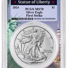 2024 1oz American Eagle PCGS MS70 First Strike - Statue Of Liberty Frame