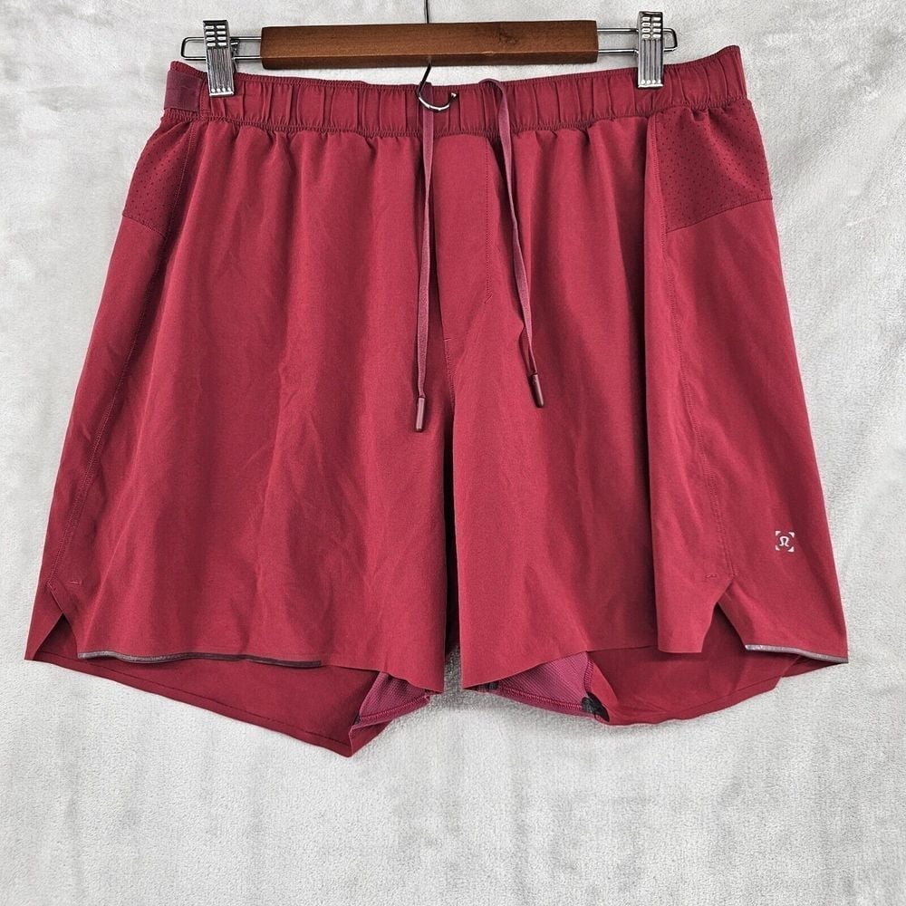 Lululemon Surge Short Liner 5 Men's Large Red Ruby Running Lightweight Liner