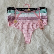 JUICY COUTURE BRAND NEW 5-PACK NO PANTY LINES THONGS SIZE L