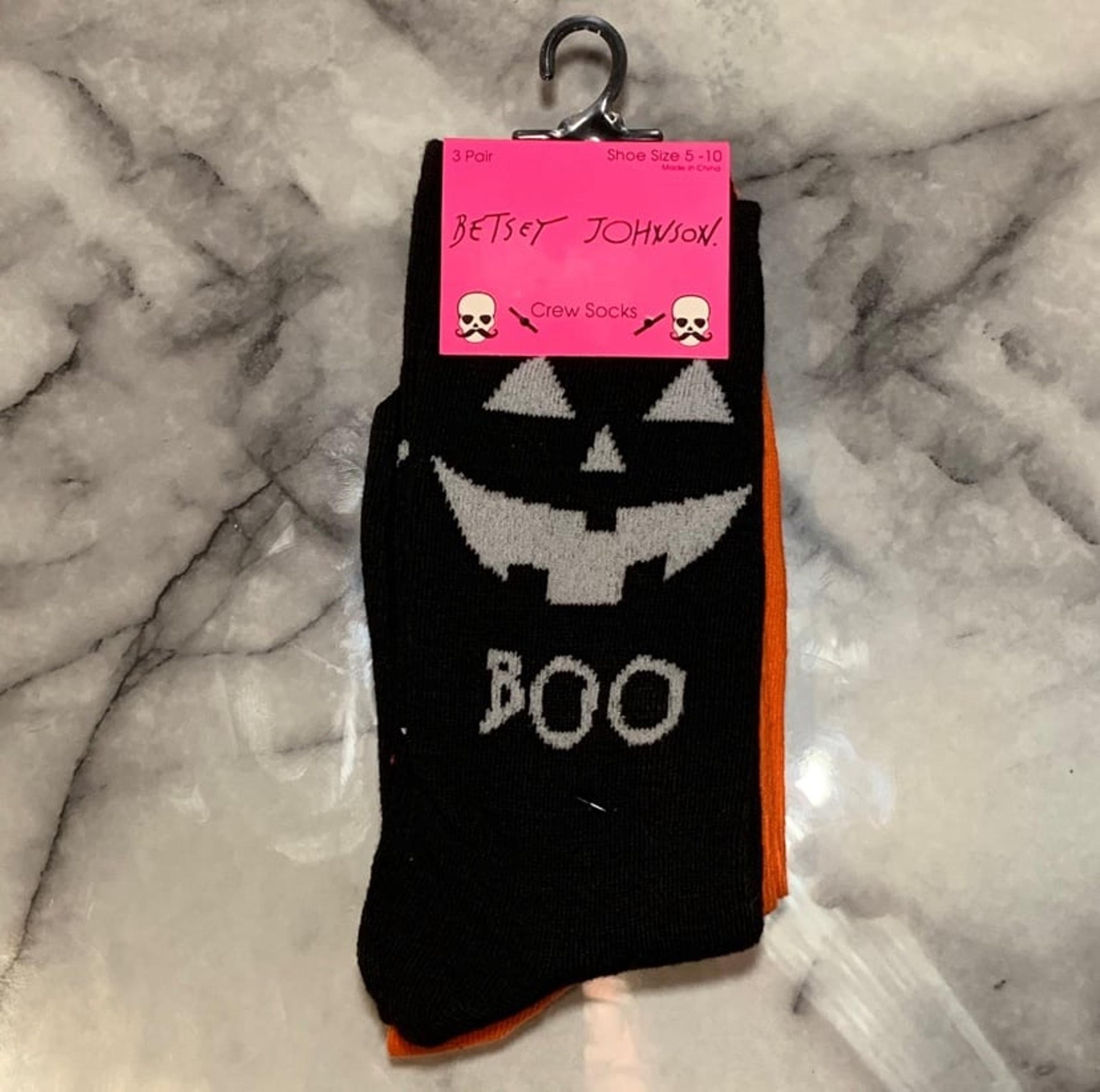 Betsey Johnson - 3 Pairs of Women’s Crew Socks - Halloween Themed