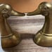 Vintage Brass Duck Head Bookends Book Ends Solid Hunting