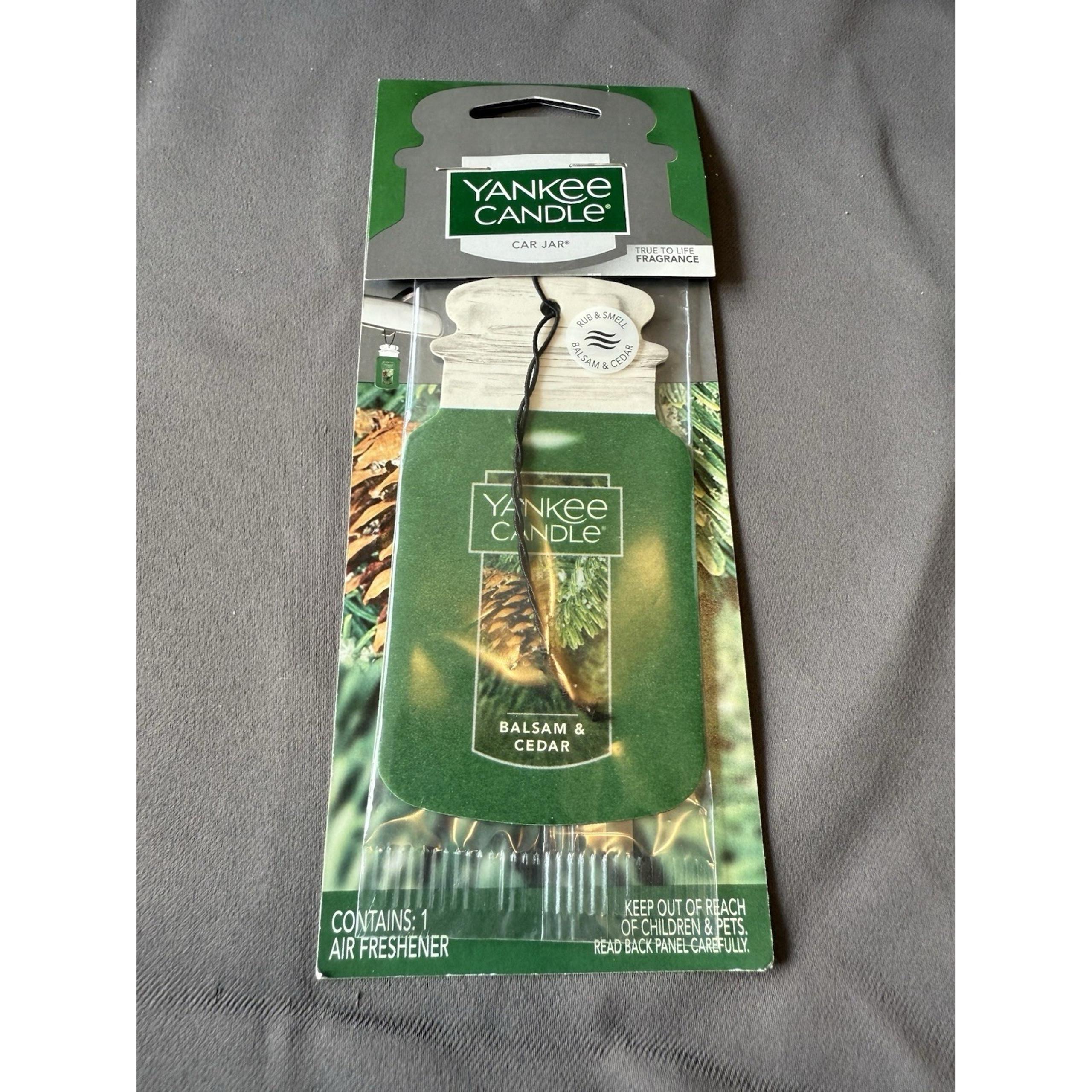 Yankee Candle BALSAM & CEDAR Car Jar Mirror Hanging Air Freshener 2021 Holidays
