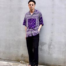 UNUSED Bandana Open Collar Shirts