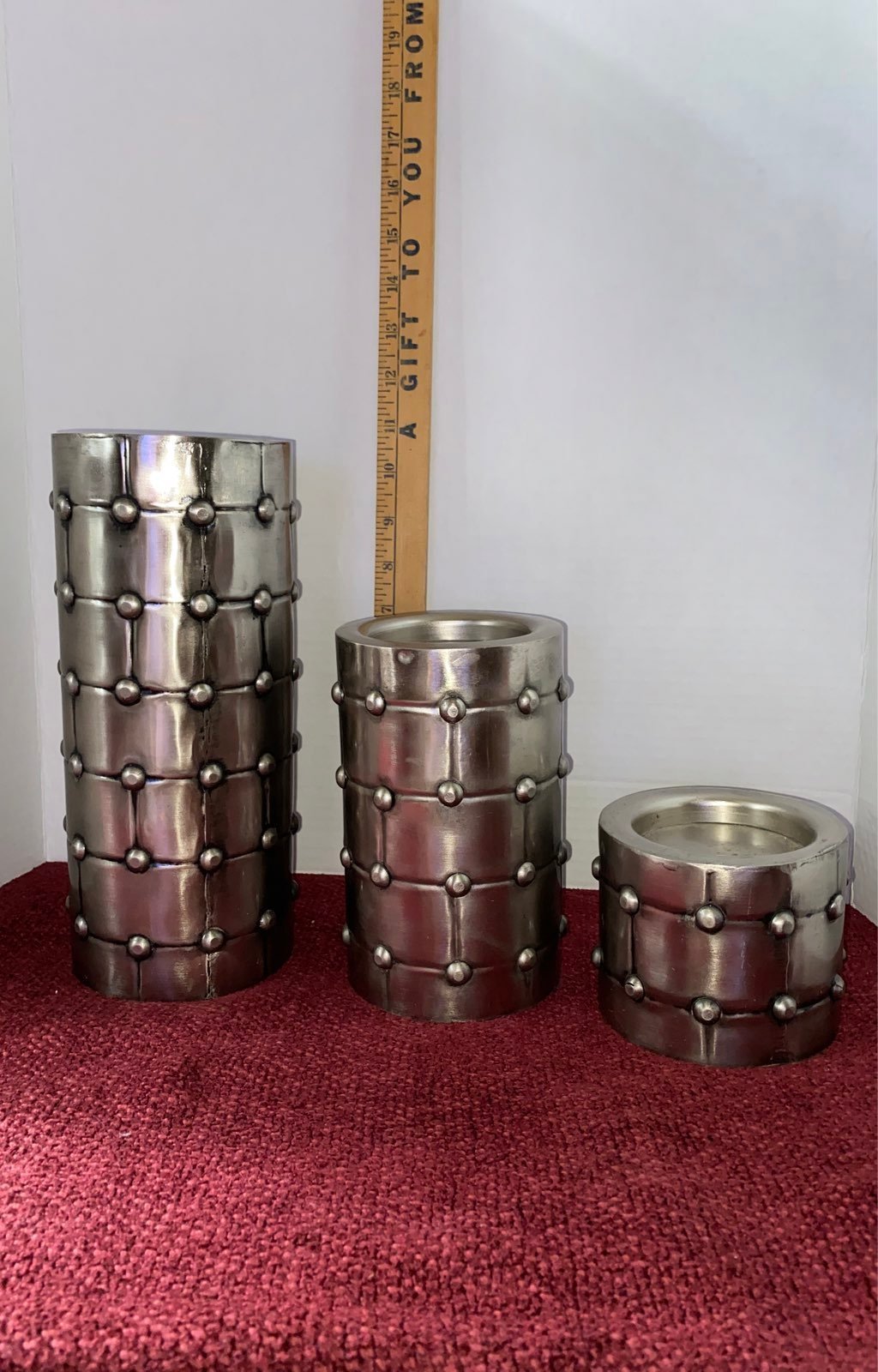 3 - 3 Metal Candle Holders