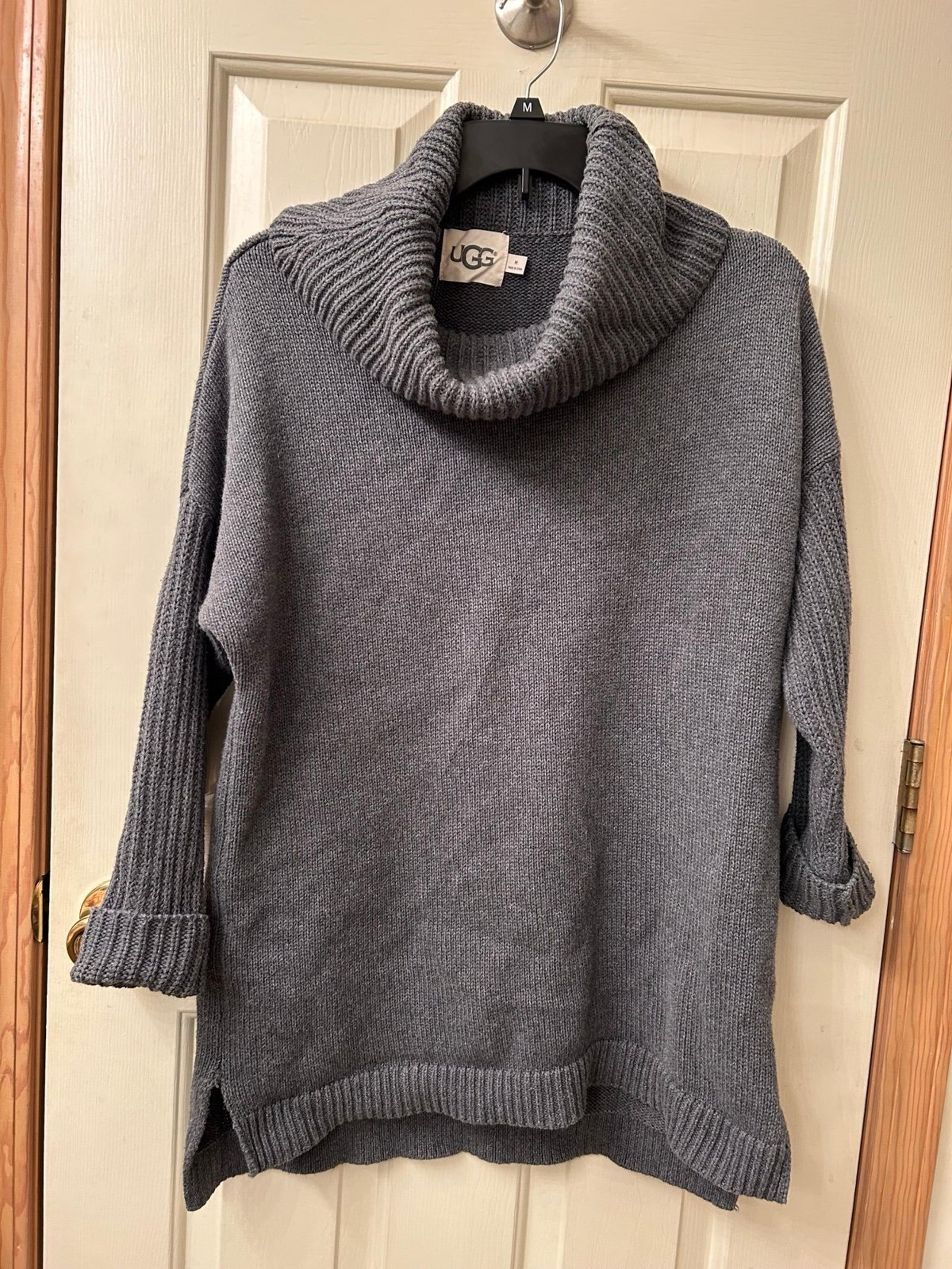 Size Medium gray Ugg cowl neck sweater-originally $130