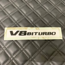 Gloss Black V8 BITURBO Fit Mercedes Rear Trunk Emblems Logo Badge Letter Number