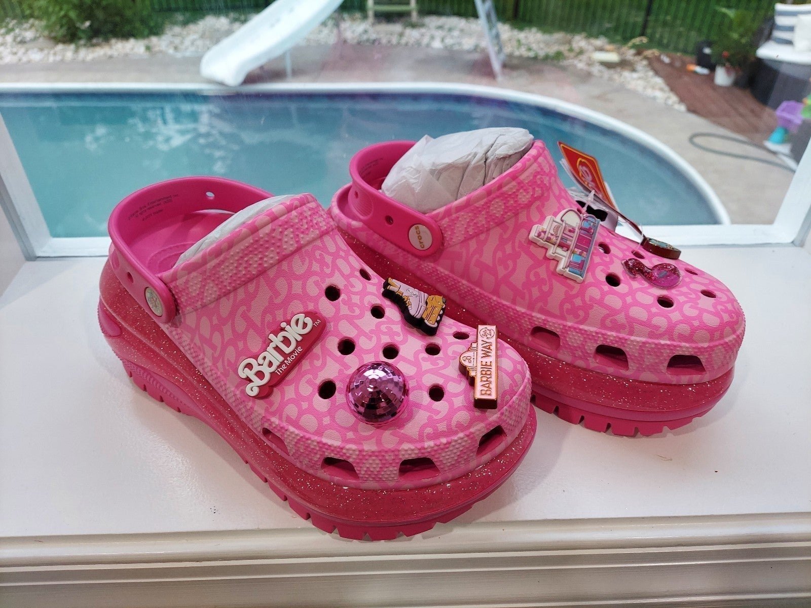 Barbie Mega crush Crocs BRAND NEW in hand ready to ship size W8/M6 RARE
