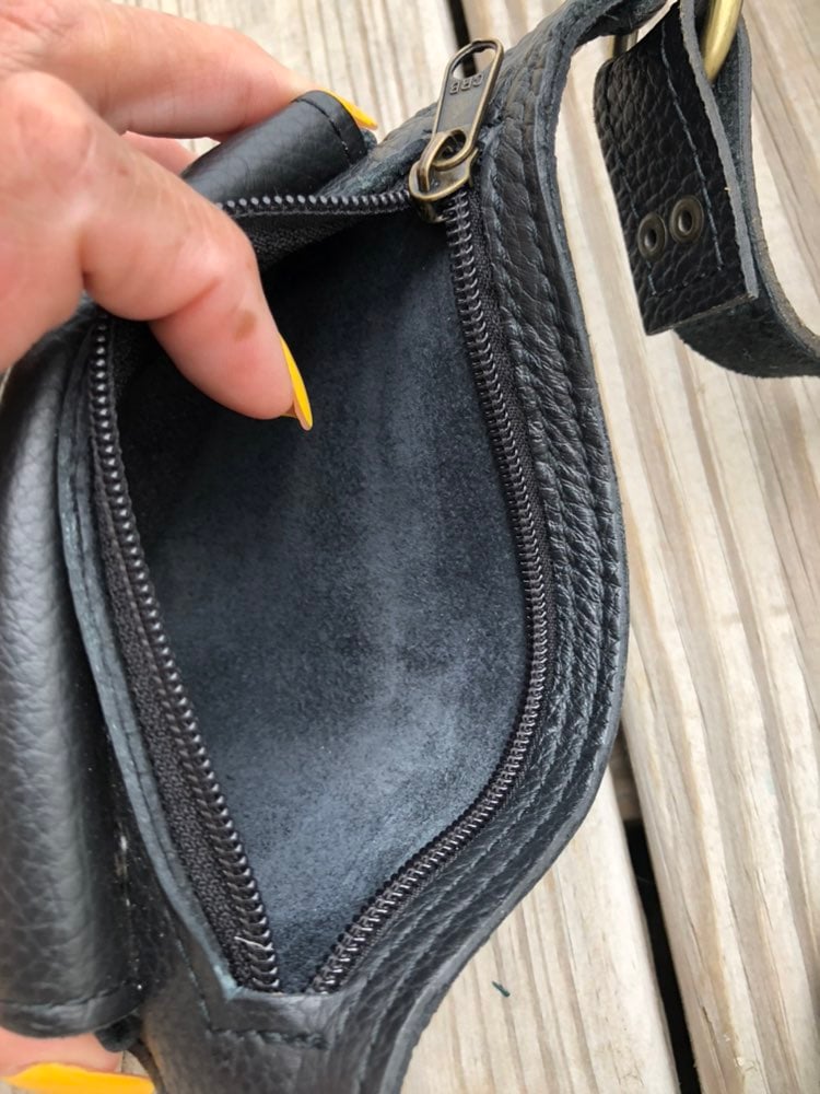 Authentic leather fanny pack