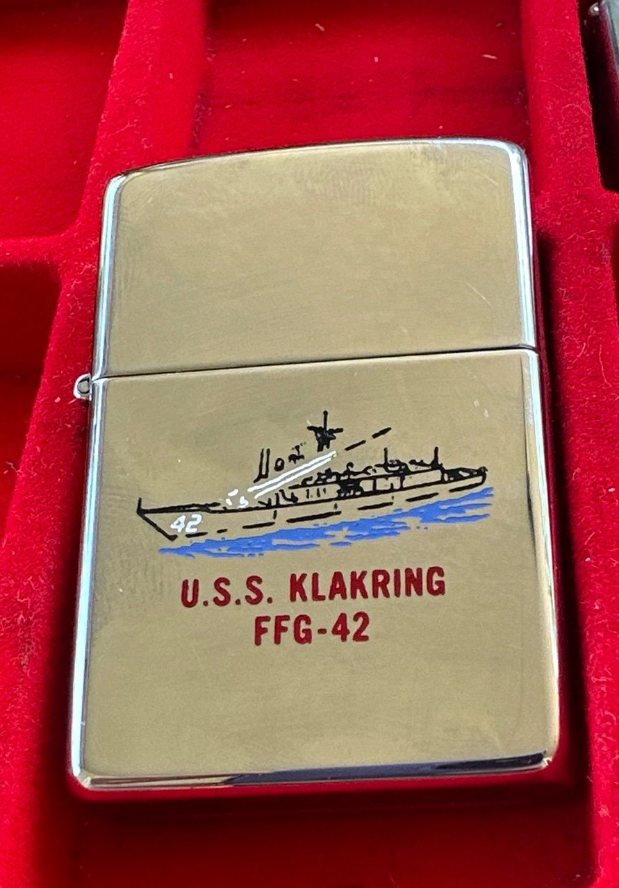 USS KLAKRING FFG 42 1984 Zippo Lighter