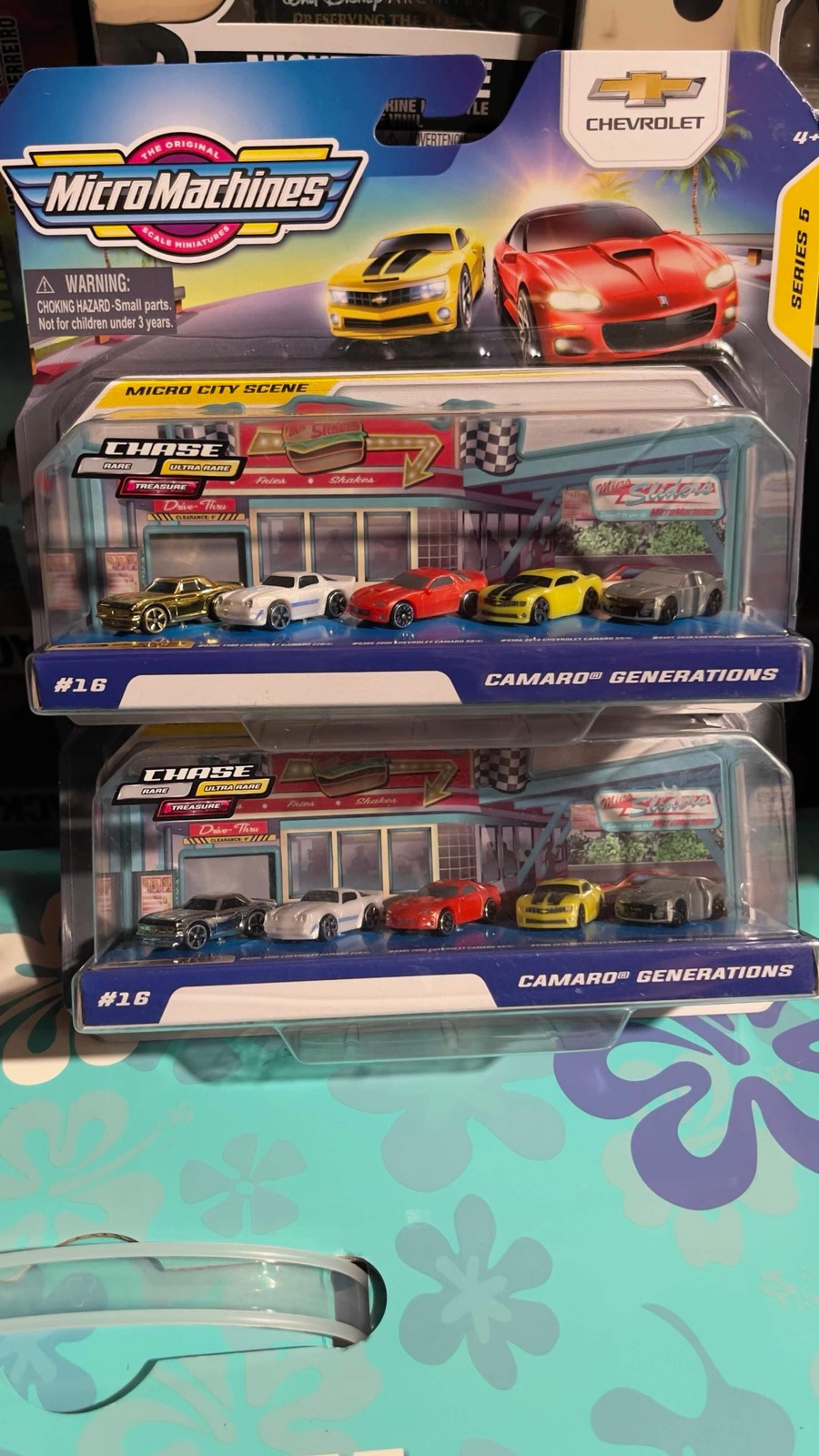 Chevrolet Camaro Generations Ultra Rare Gold & Silver Chase Lot - Micro Machines