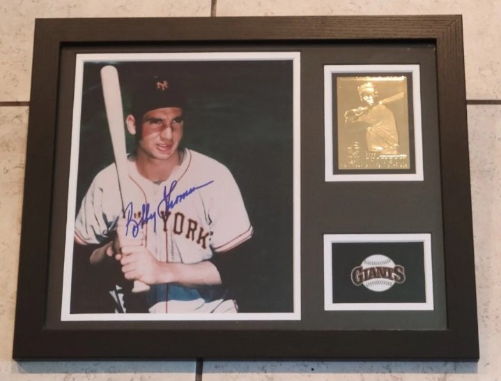 BOBBY THOMSON AUTOGRAPHED AUTHENTIC Signed FRAMED 11X14 MLB GIANTS Photo PSA JSA
