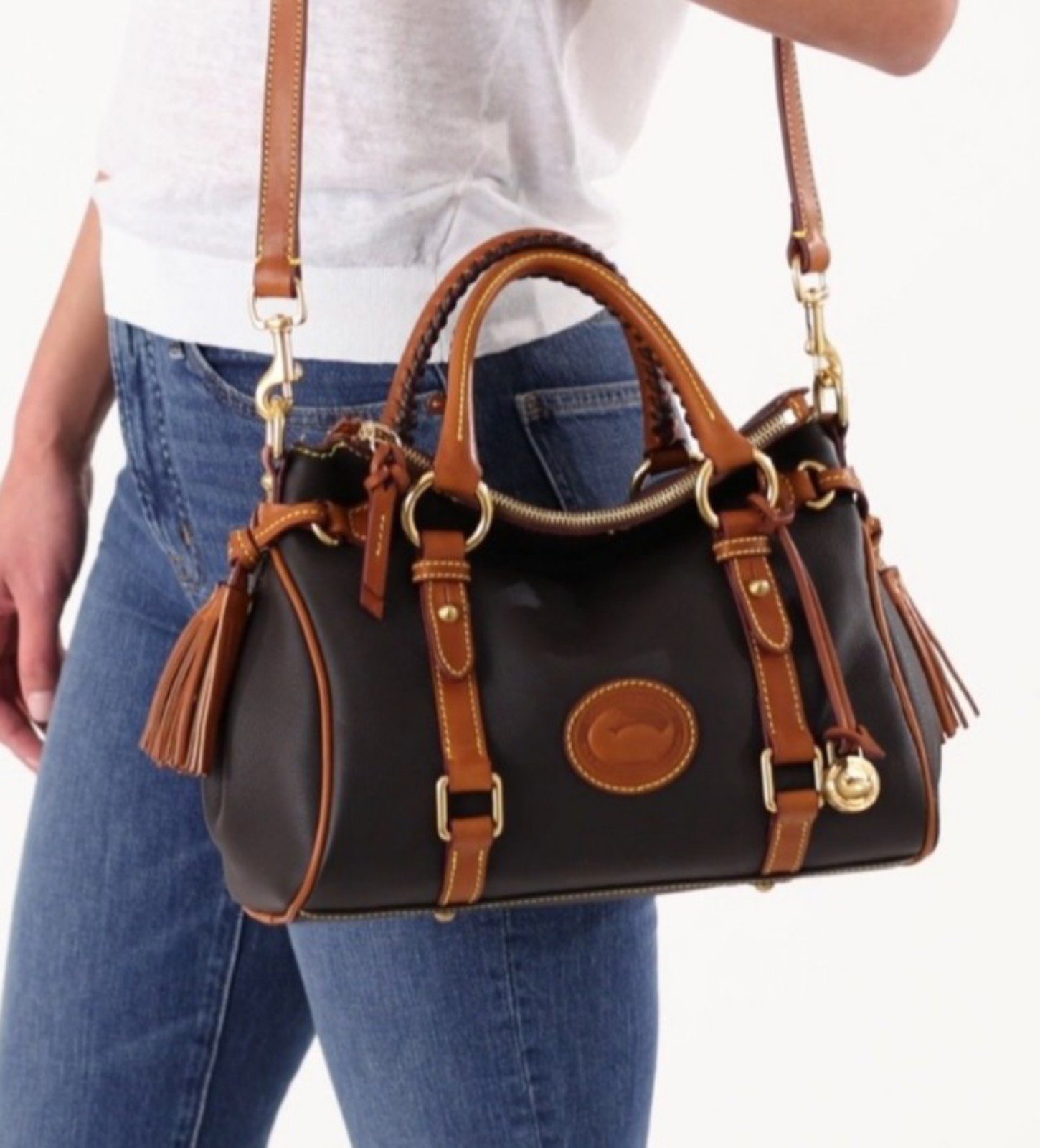 Dooney & Bourke 3.0 Collection, Black Leather Satchel 30.