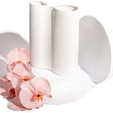 ceramic vase for flowers. White vase
