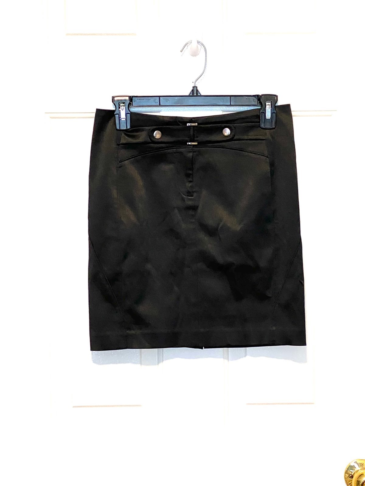 Bebe black satin mini skirt size 2 517