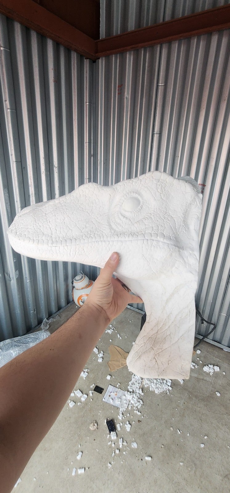 Lifesize Jurassic Park 3 Velociraptor bust