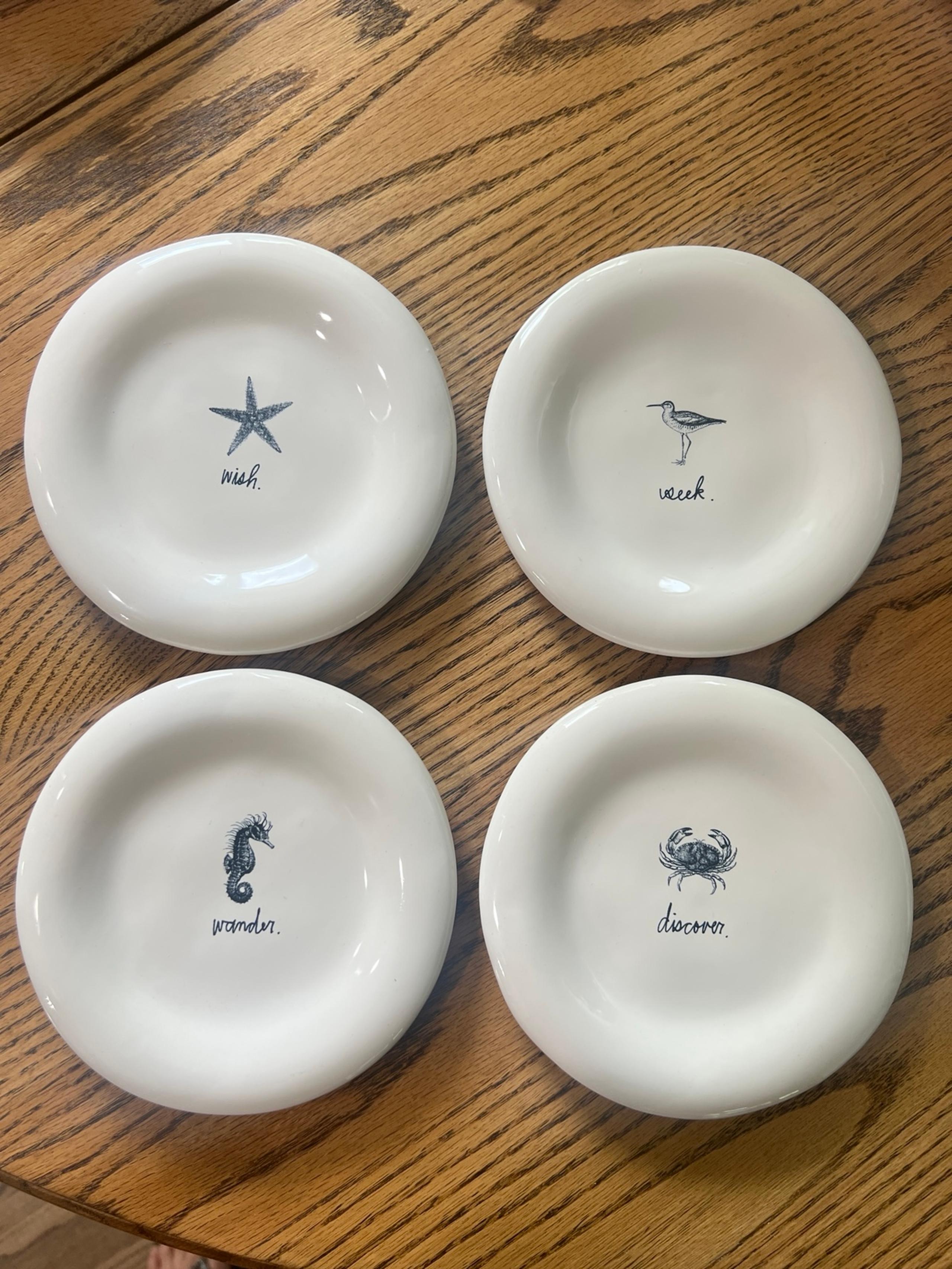 Rae Dunn Coastal Life / Beach Appetizer Plate Set