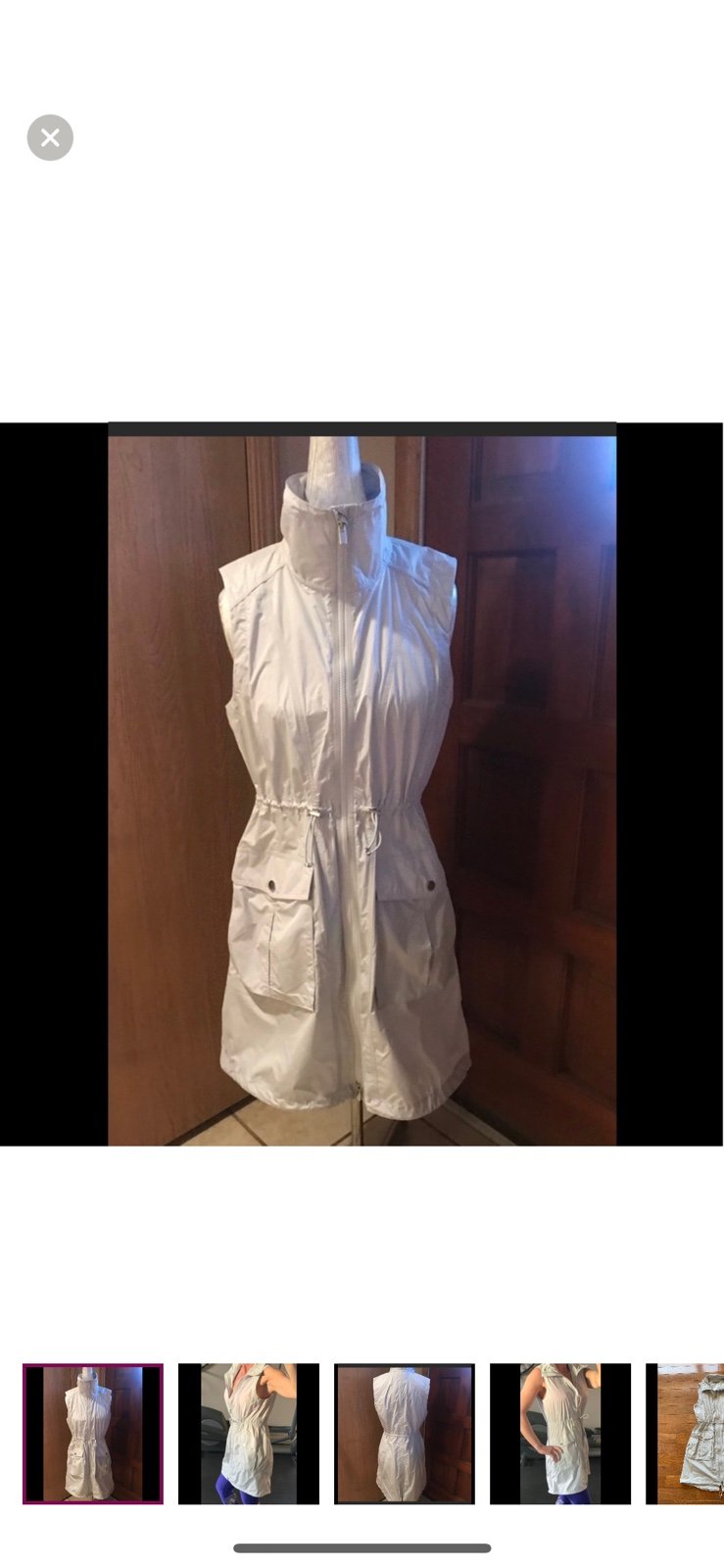 ATHLETA CITY SLICKER VEST/TUNIC-LIGHT GREY-S