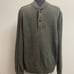 Eddie Bauer Men's Heavy Knit Henley Sweater Dark Green Size Large Ribbed Neck