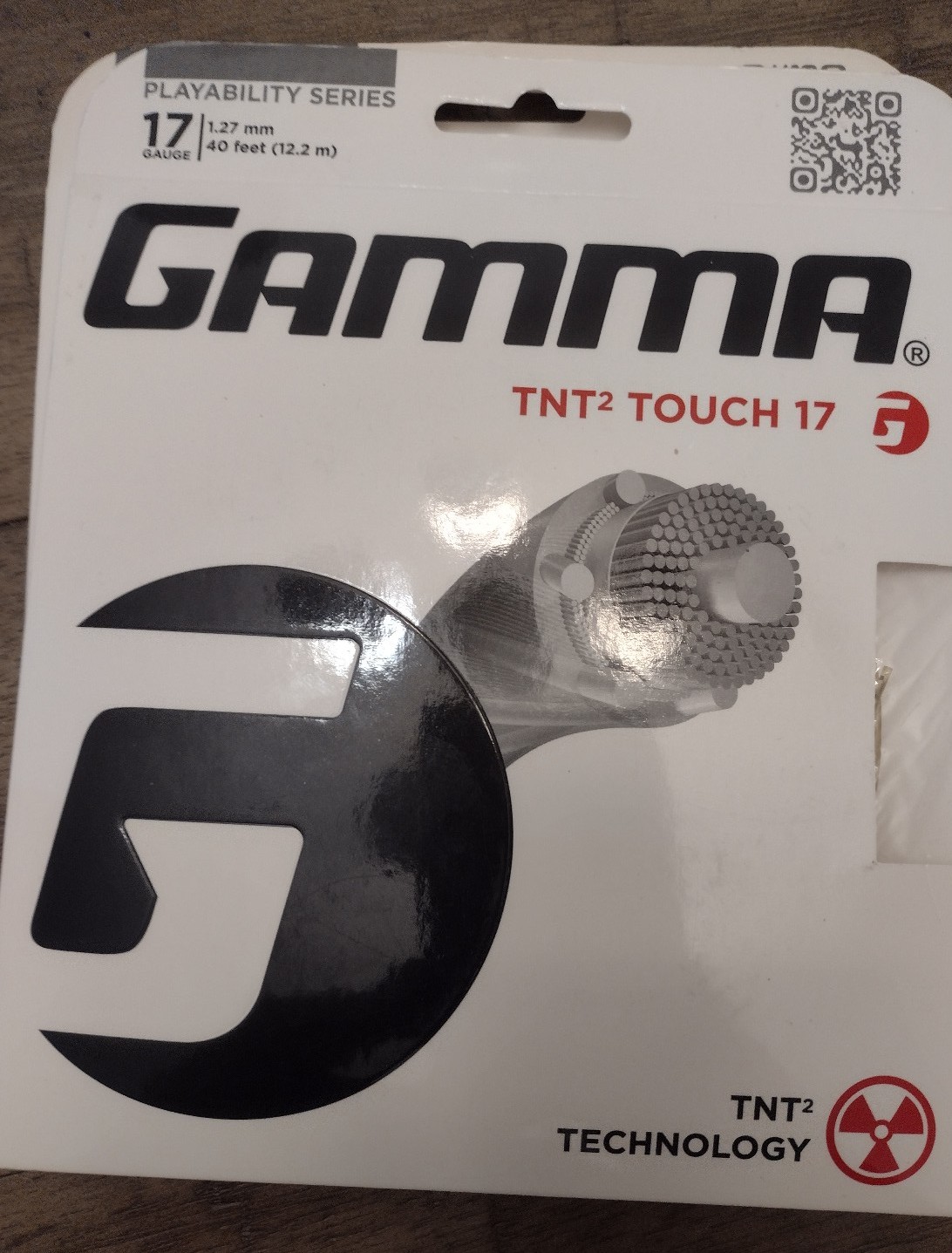 Gamma Tnt2 touch 17 gauge 1.27mm 40 feet tennis strings set of 2 new