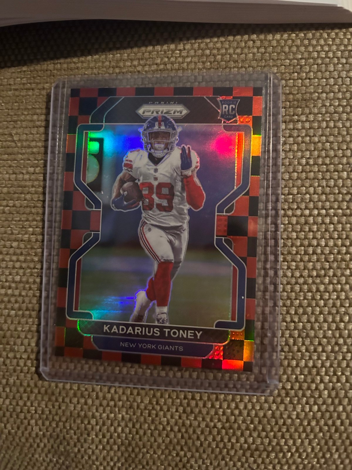 Kadarius Toney prizm rookie red checkerboard