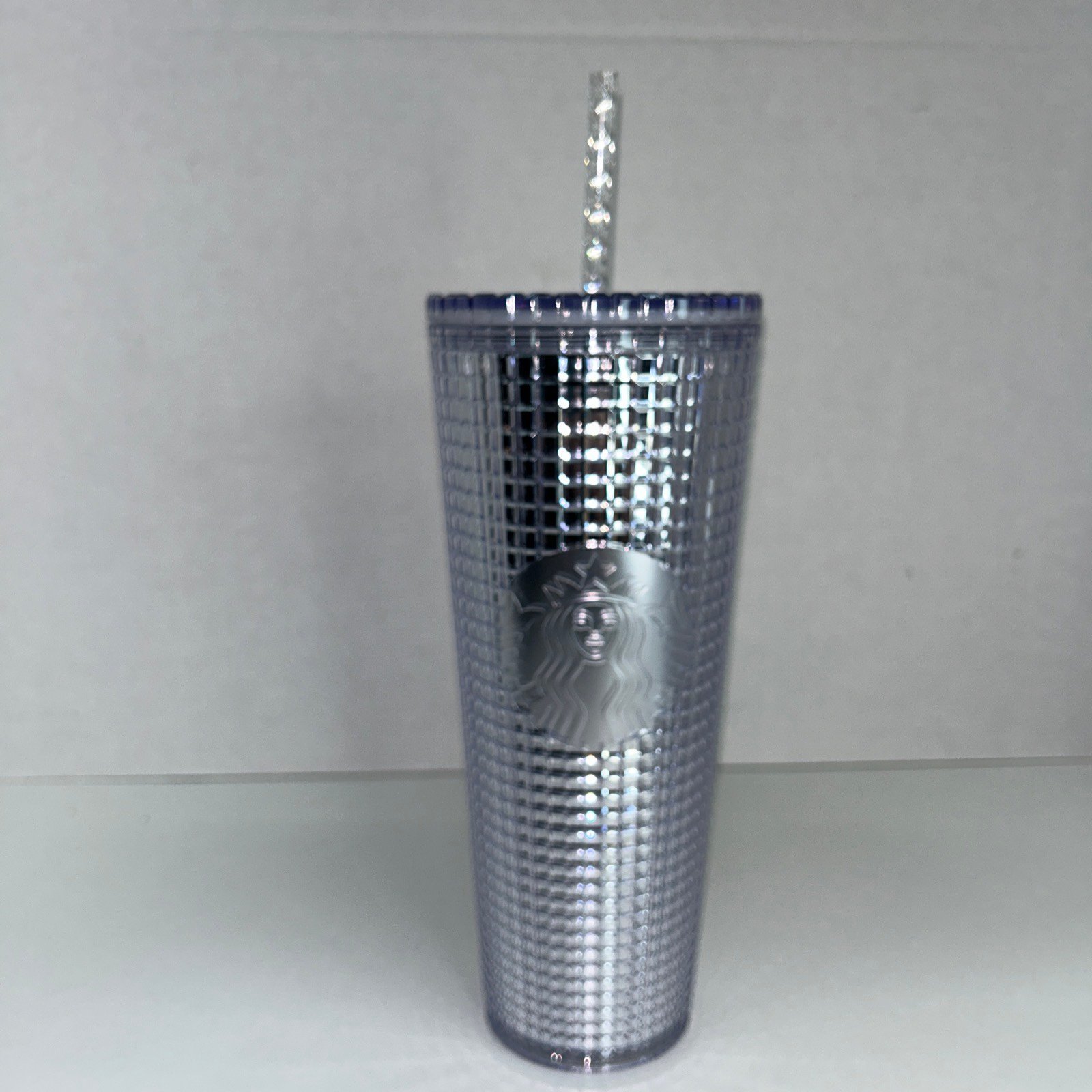NEW Starbucks Platinum Grid Disco Venti Tumbler 24Oz Cold Cup Holiday 2020